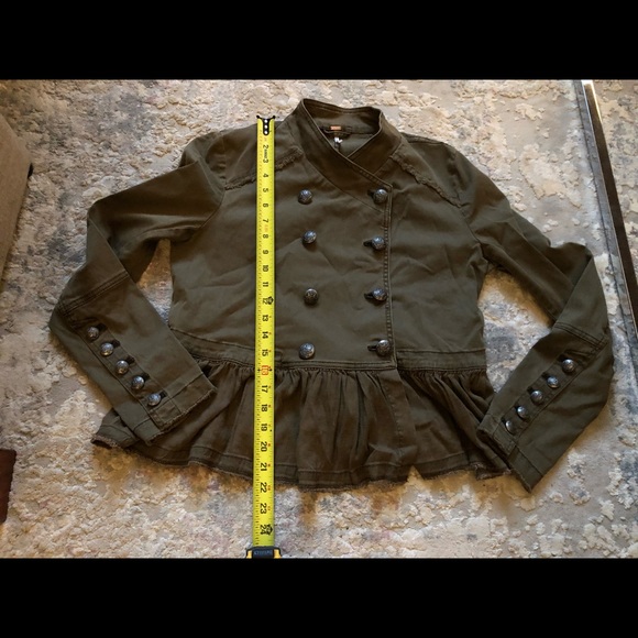 🖤 Free People Ruffled Peplum Military Jacket - Picture 8 of 13
